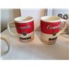 Image 3 : (8) Campbell’s Soup Cups & Campbell’s Soup Sign (8x12”)