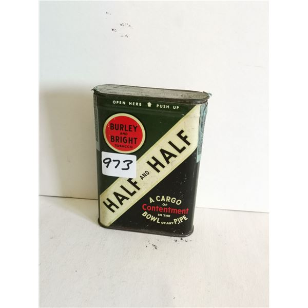 Half and Half Tobacco Tin