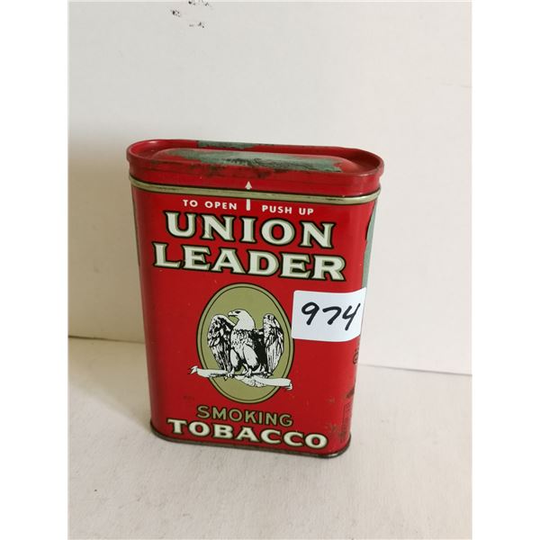 Union Leader Tobacco Tin
