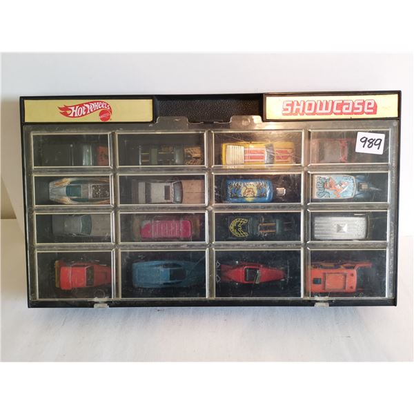 (16) 1970’s Hot Wheels Toy Cars in Case