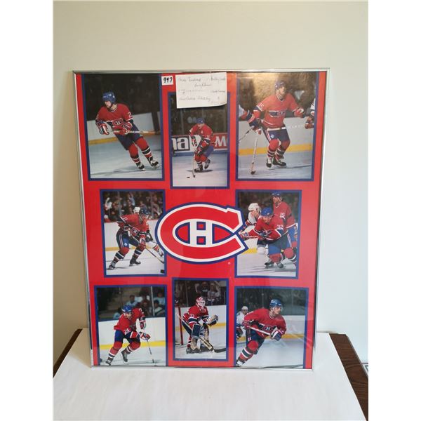 1988 Contreal Canadians Framed NHL Poster, 22x28”