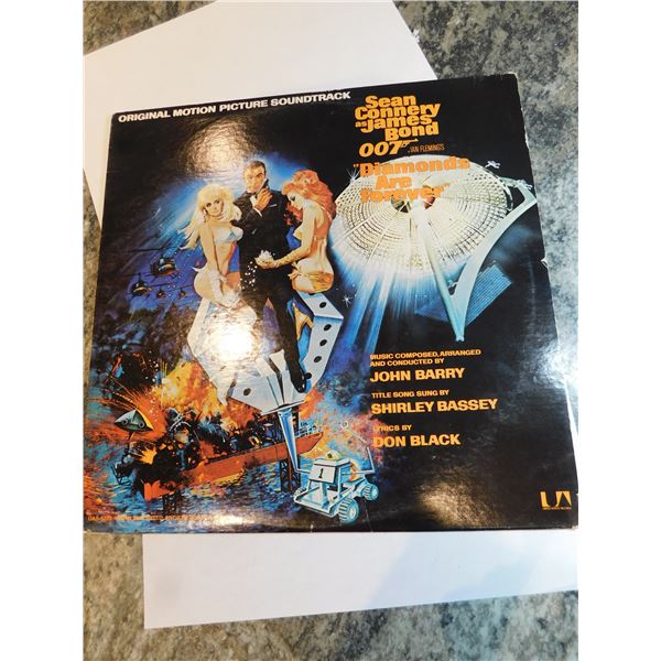DIAMONDS ARE FOREVER, JAMES BOND VINYL LP, IN SLEEVE