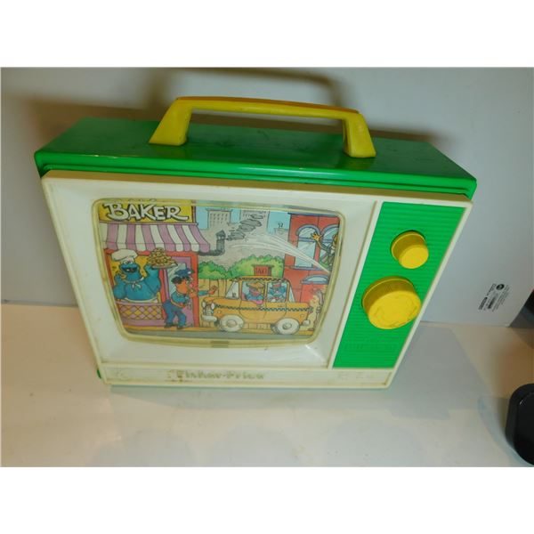 VINTAGE, FISHER PRICE, SESAME STREET, WINDUP TV, WORKS