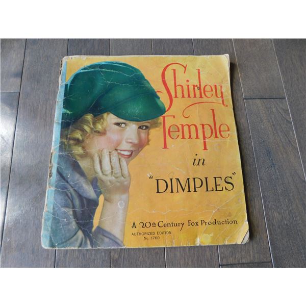 1936 SHIRLEY TEMPLE IN “DIMPLES”, MOVIE BOOK