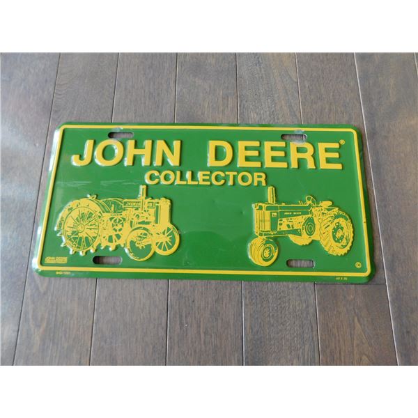 JOHN DEERE COLLECTOR LISCENCE PLATE