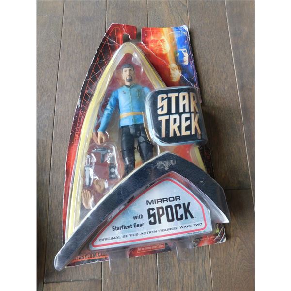 STAR TREK, MIRROR SPOCK, ACTION FIGURE, NEW ON CARD