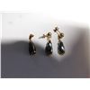 Image 1 : 10KT GOLD, ALASKAN DIAMOND EARINGS AND PENDANT