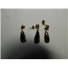Image 2 : 10KT GOLD, ALASKAN DIAMOND EARINGS AND PENDANT
