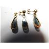 Image 6 : 10KT GOLD, ALASKAN DIAMOND EARINGS AND PENDANT