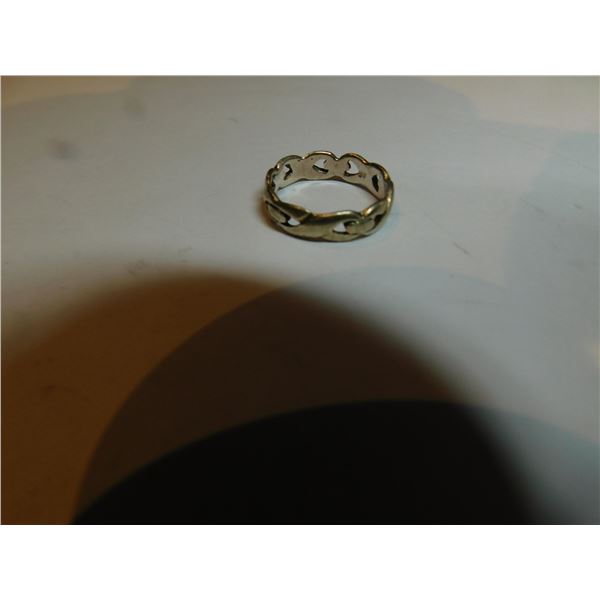STERLING CHAIN BAND RING SIZE 7