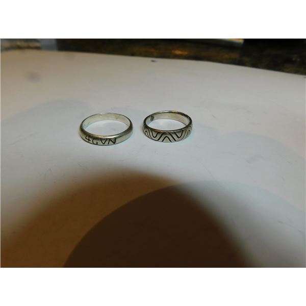 2-STERLING RINGS
