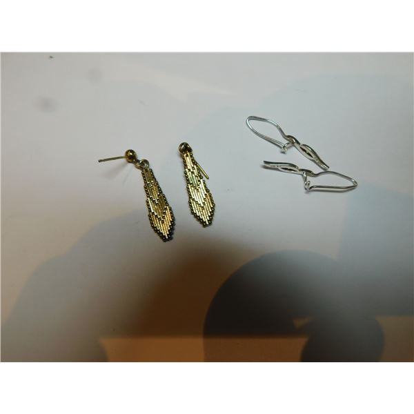 2-PAIRS OF STERLING EARINGS, PIERCED
