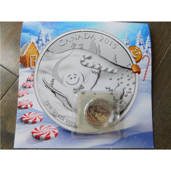 2015 $20 FOR $20 SILVER, GINGERBREAD MAN