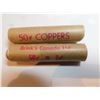 Image 1 : 2-UNCIRCULATED ROLLS 77/79 PENNIES 1 ROLL EACH