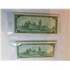 Image 4 : 2-1967 ONE DOLLAR BILLS SERIAL AND DATE NUMBERS