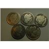 Image 2 : 5-USA BARBER DIMES, SILVER