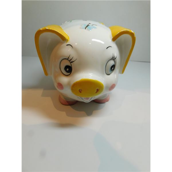 PORCELAIN PIG COIN BANK
