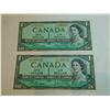 Image 1 : 2-1954 SERIES CONSECUTIVE NUMBER ONE DOLLAR BILLS, UNC