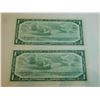 Image 2 : 2-1954 SERIES CONSECUTIVE NUMBER ONE DOLLAR BILLS, UNC