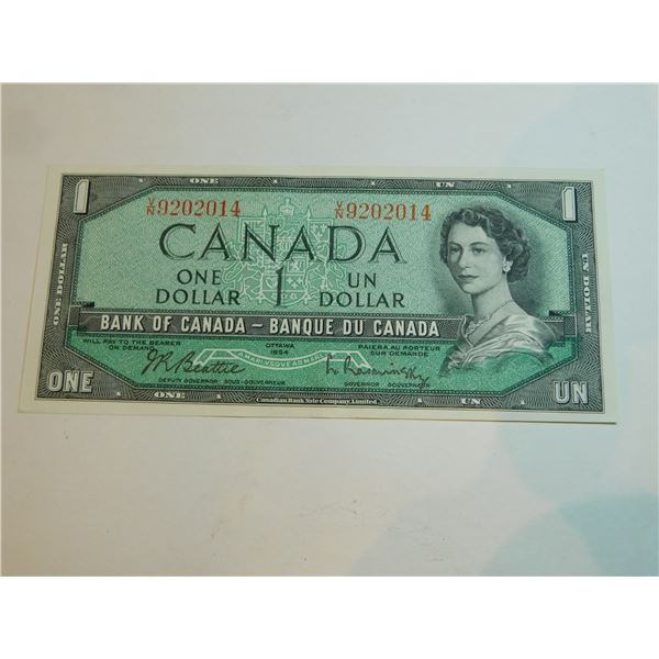 1954 SERIES ONE DOLLAR BILL, UNC
