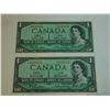 Image 1 : 2-CONSEUTIVE 1954 SERIES ONE DOLLAR BILLS, UNC