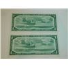 Image 2 : 2-CONSEUTIVE 1954 SERIES ONE DOLLAR BILLS, UNC