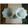 Image 4 : 2-FLORAL PATTERN FLUTED BUD VASES