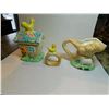 Image 1 : MERCURIES 1994 CREAM, SUGAR, AND NAPKIN RING, COUNRY FARM SERIES