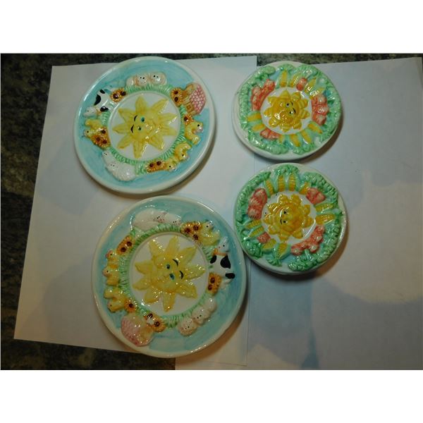 4-MERCURIES 1994 SUNSHINE FARM SERIES PLATES, 2- 5 ½ “AND 2- 3 ½ “