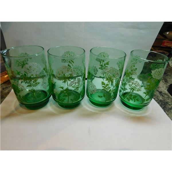 4-QUEEN ANNE LACE VINTAGE DOMINION DRINKING GLASSES