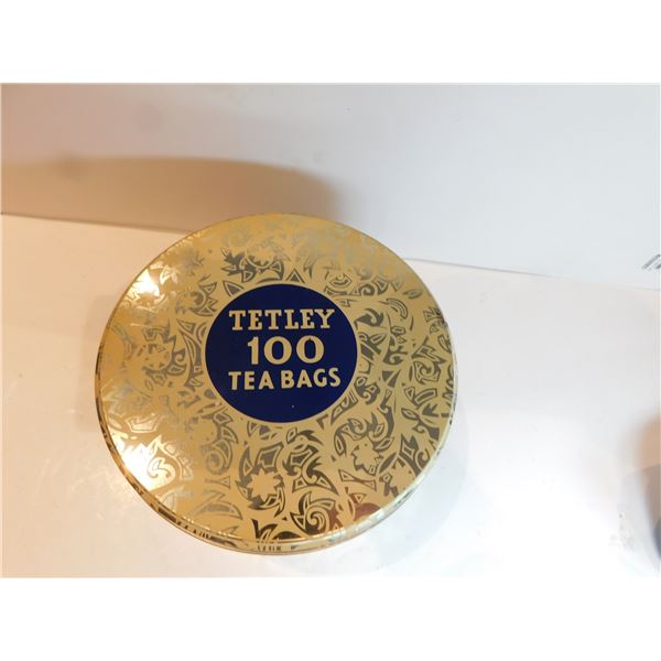 VINTAGE TETLEY TEA BAGS TIN