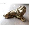 Image 1 : LARGE BRASS LION FIGURINE