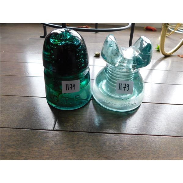 G.T.P. AND #2 CABLE MICKEY MOUSE INSULATORS