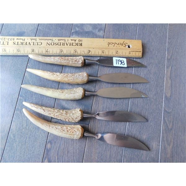 5-ANTLER TINE, KNIVES