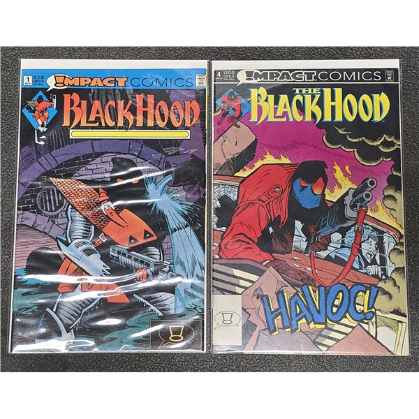 The Black Hood #1 and #4 (Impact Comics / DC Comics, 1991–1992)