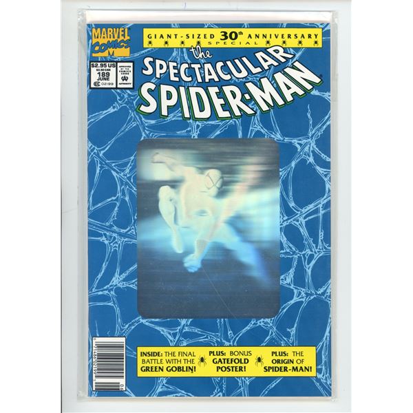 The Spectacular Spider-Man #189 (Marvel Comics, 1992) — 30th Anniversary Hologram Cover