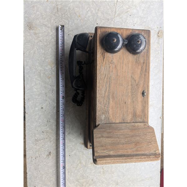 Antique Oak box telephone