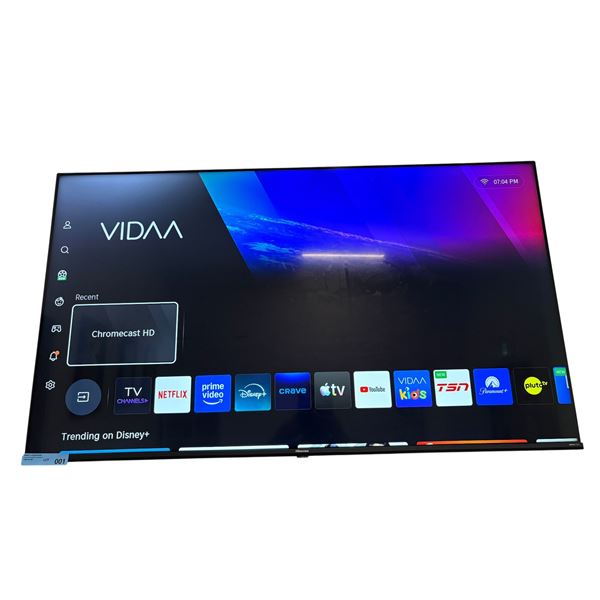 Hisense 55" 4K Ultra HD VIDAA Smart TV with remote & Wall Mount (Model: 55A60GV) - Bidder responsibl
