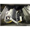 Image 4 : Uline Heavy-Duty Industrial Workbench with Overhead Shelf, Pegboard Riser & Drawer (no key) - approx