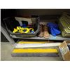 Image 2 : Group of warehouse supplies - Cable Protectors, Wire Bins, Work Boots, Tarps & Tote etc.
