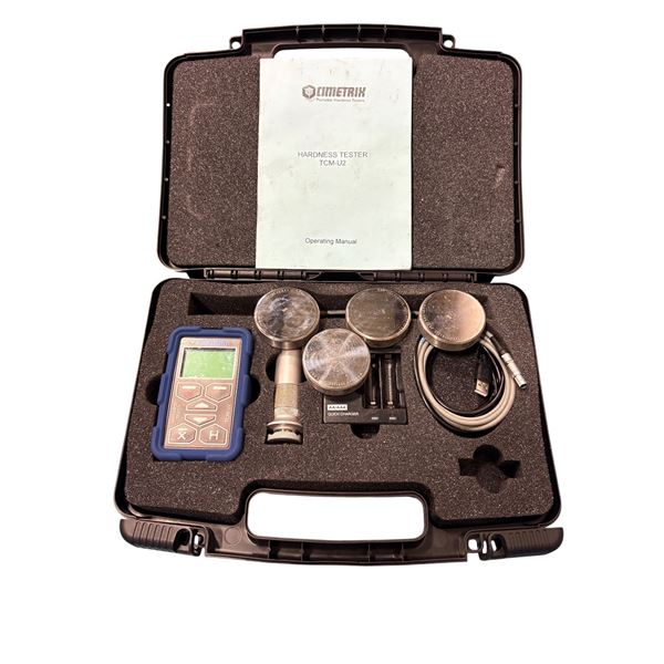 Cimetrix TCM-U2 Portable Ultrasonic (UCI) Hardness Tester Kit w/ 4 WESTport Test Calibration Blocks 