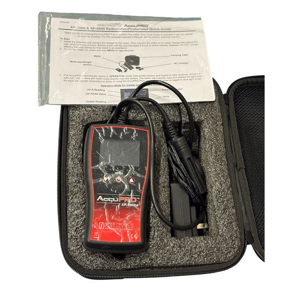 Spectroline AccuPRO XP-2000A Digital Radiometer/Photometer Kit with case - MSRP $1,300.00