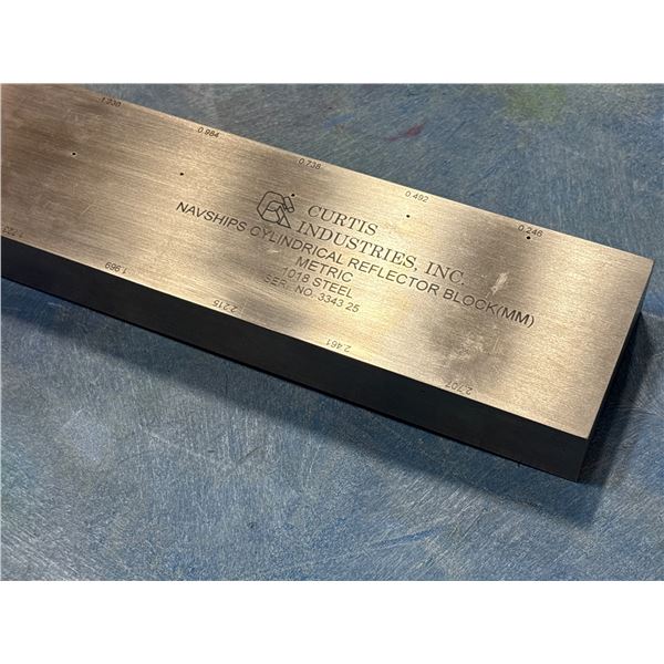 Curtis Industries NAVSHIPS Cylindrical Reflector Block (Metric 1018 Steel) - MSRP ~$580 – $