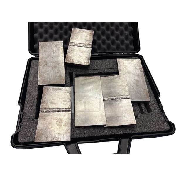 FlawTech 6-Piece UT Flawed Weld Specimen Practice Kit w/ Case - Includes Butt Weld Plates, Flat Plat