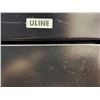 Image 3 : Uline Black Metal 2-Door Lockable Office / Equipment Storage Cabinet - approx. 3ft w x 26in d x 6ft 