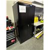 Image 4 : Uline Black Metal 2-Door Lockable Office / Equipment Storage Cabinet - approx. 3ft w x 26in d x 6ft 