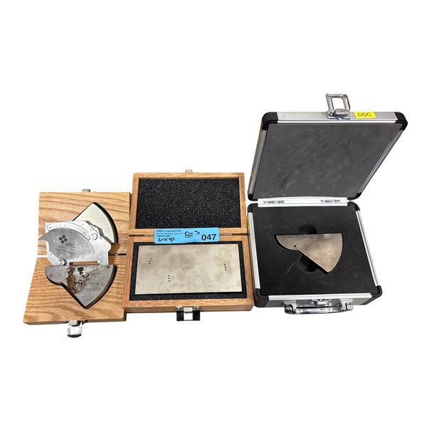 Assorted Ultrasonic & Welding Inspection Gauges / Calibration Standard Set w/ Wooden & Hard Cases - 