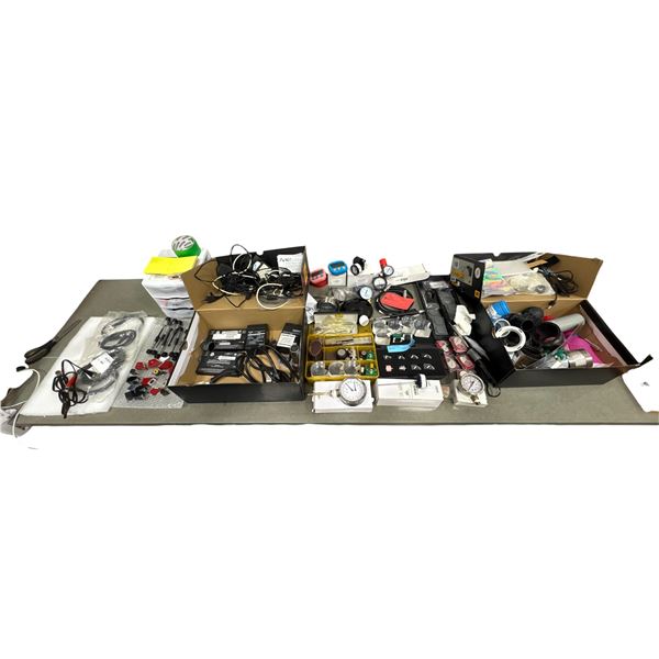 Large Lot of NDT Inspection Equipment: Transducers, Wedges, Gauges, Cables & Batteries - MSRP ~$2,80