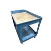 Image 1 : Uline 2-Shelf Plastic Utility Service Cart (Blue)