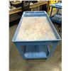 Image 2 : Uline 2-Shelf Plastic Utility Service Cart (Blue)